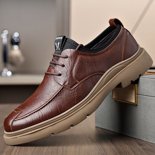 🐂Cuero🐂Zapatos casuales británicos transpirables Martin
