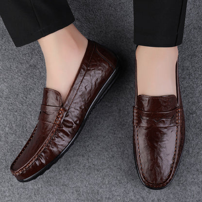 🐂Cuero🐂Mocasines de cuero para hombre de estilo británico