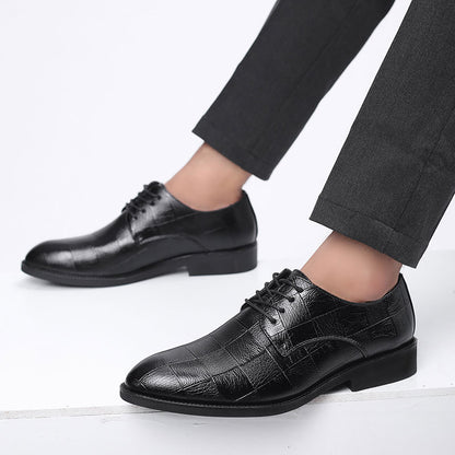 🐂Cuero🐂Zapatos de piel a cuadros con suela oxford para hombre