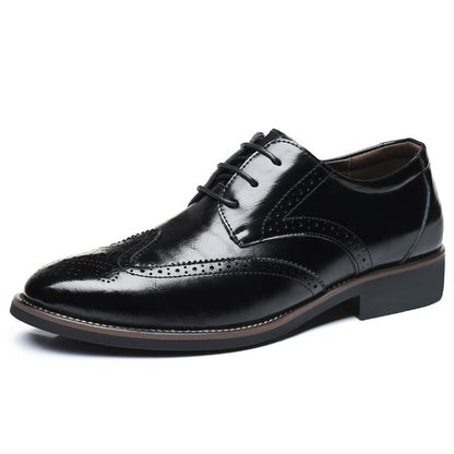 🐂Doble cuero🐂Zapatos casuales de cuero estilo brogue tallado para hombre