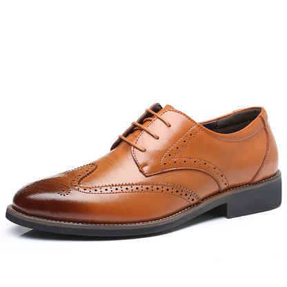 🐂Doble cuero🐂Zapatos casuales de cuero estilo brogue tallado para hombre