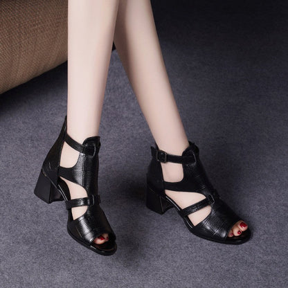Sandalias de verano con tacón de bloque