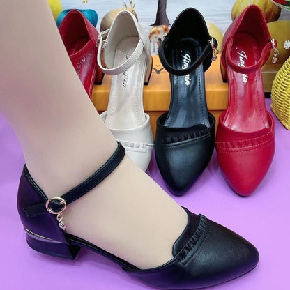 Zapatos de tacón grueso
