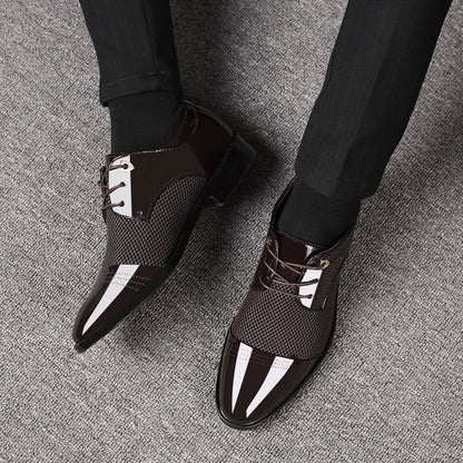 Zapatos casuales de malla y cuero para hombre