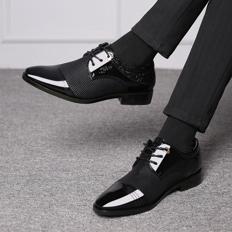Zapatos casuales de malla y cuero para hombre