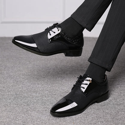 Zapatos casuales de malla y cuero para hombre