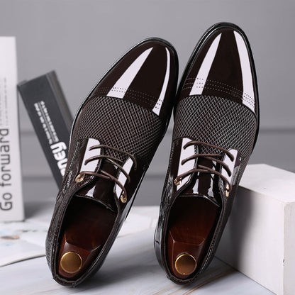 Zapatos casuales de malla y cuero para hombre