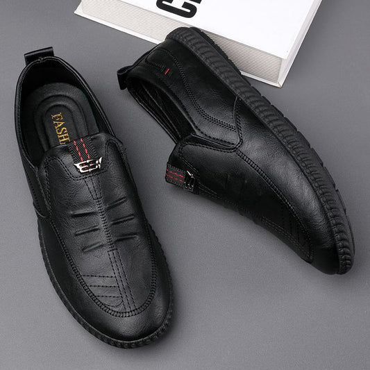 【Venta caliente】Zapatos Derby de cuero para hombre con etiqueta plateada