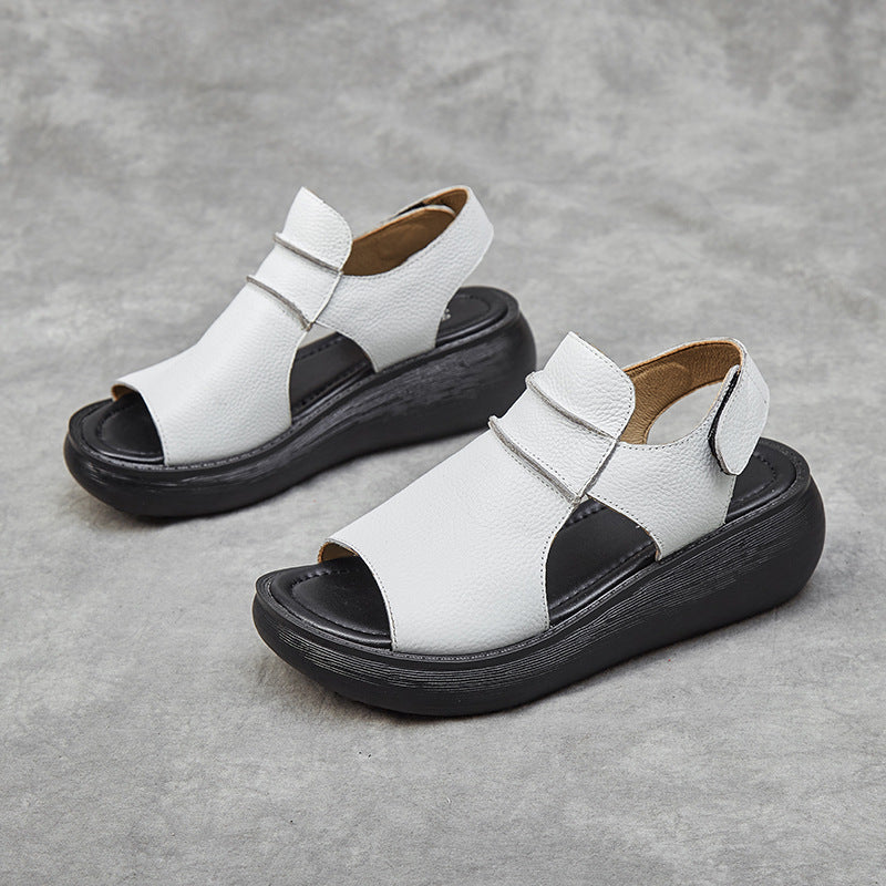 Sandalias de playa de cuero de verano