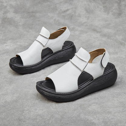 Sandalias de playa de cuero de verano
