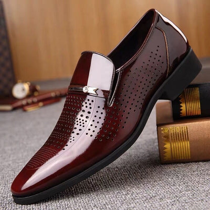 🐂2025 Nuevo🐂 Zapatos de cuero Hollow Comfort para hombre
