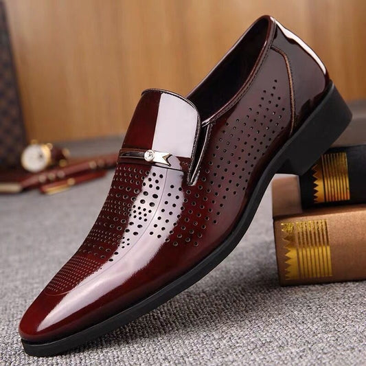 🐂2025 Nuevo🐂 Zapatos de cuero Hollow Comfort para hombre