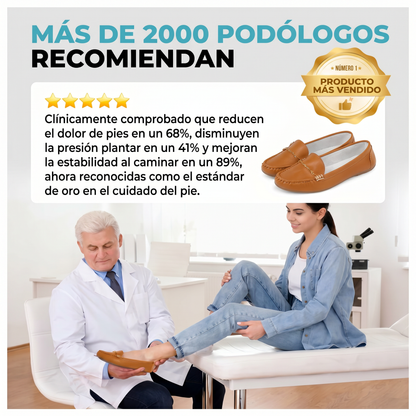 Zapatos planos de mujer, sin cordones.
