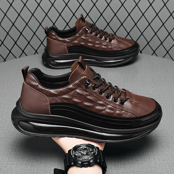 Zapatos de cuero para hombre estilo cocodrilo para negocios