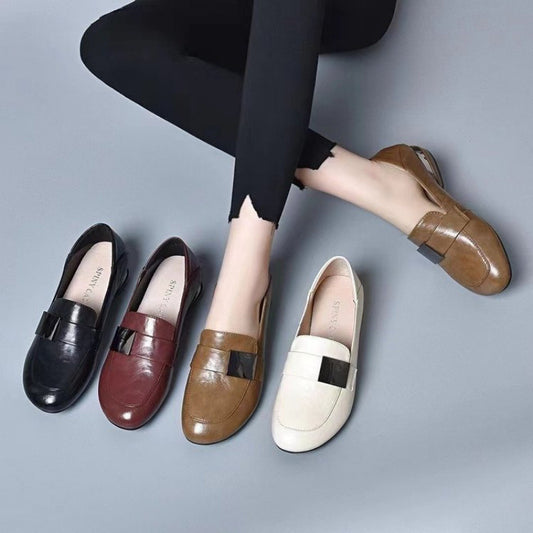 ✨2025 Nuevo✨Zapatos de piel estilo británico para mujer