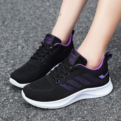 Zapatos tenis casuales de suela blanda para mujer