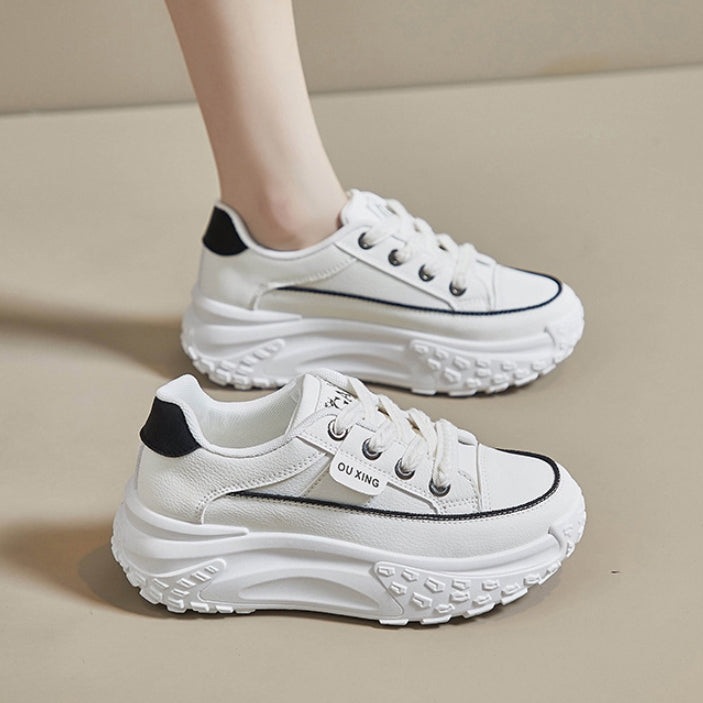 Zapatillas deportivas casuales de suela gruesa con aumento de altura