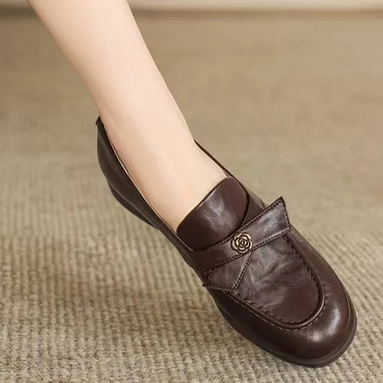 Mocasines Camelia con tacón cuadrado