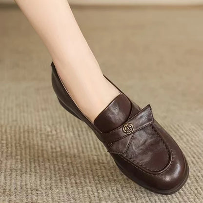 Mocasines Camelia con tacón cuadrado