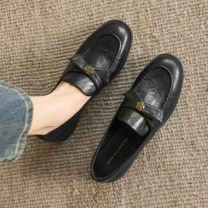 Mocasines Camelia con tacón cuadrado