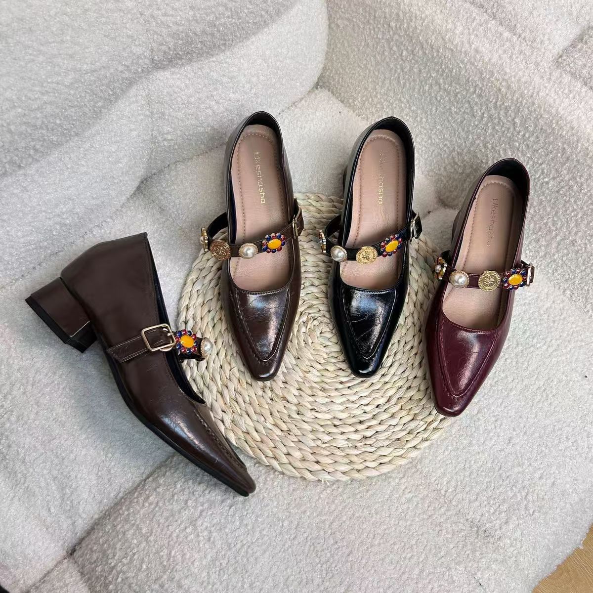 Zapatos Mary Jane de Punta Fina