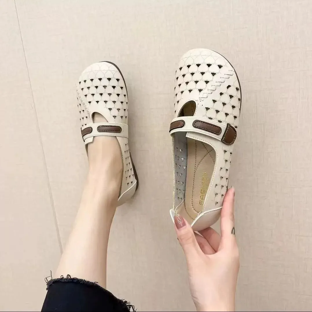 Sandalias retro sin cordones y con punta cerrada