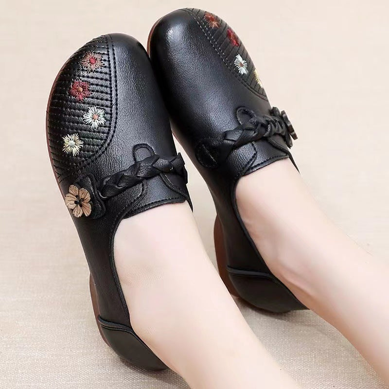 Zapatos de piel antideslizantes para mujer