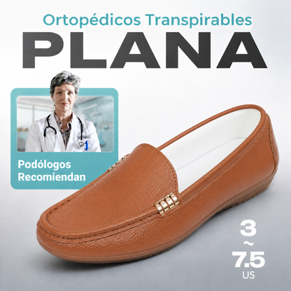 Zapatos planos de mujer, sin cordones.