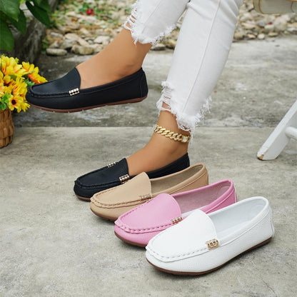Zapatos planos de mujer, sin cordones.