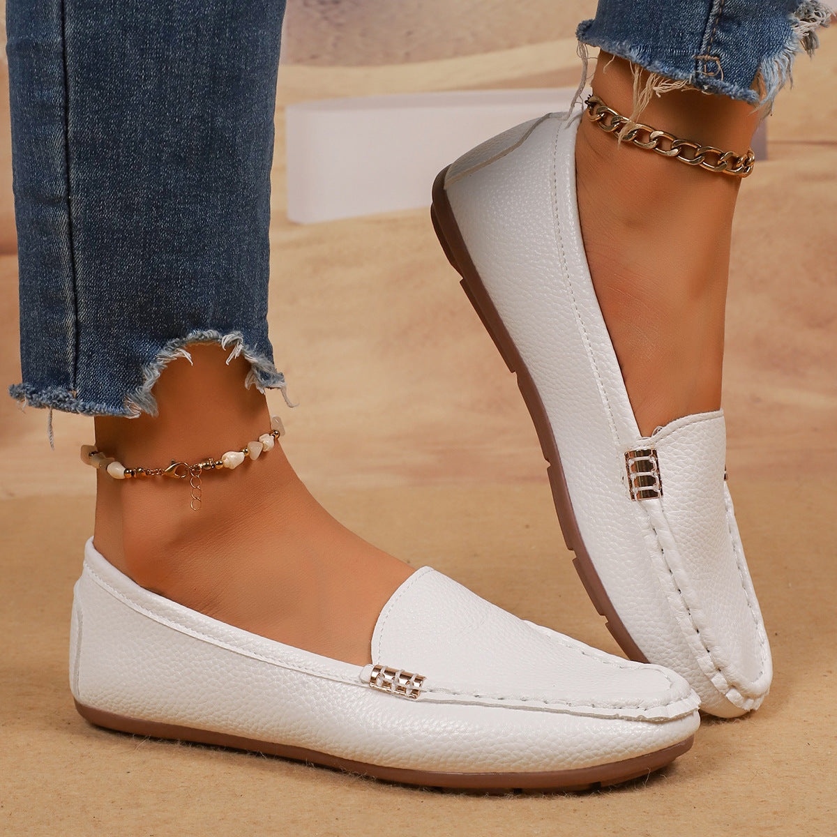 Zapatos planos de mujer, sin cordones.