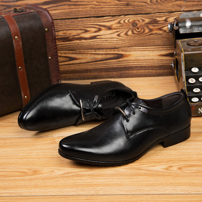 Zapatos casuales de cuero con cordones para hombre