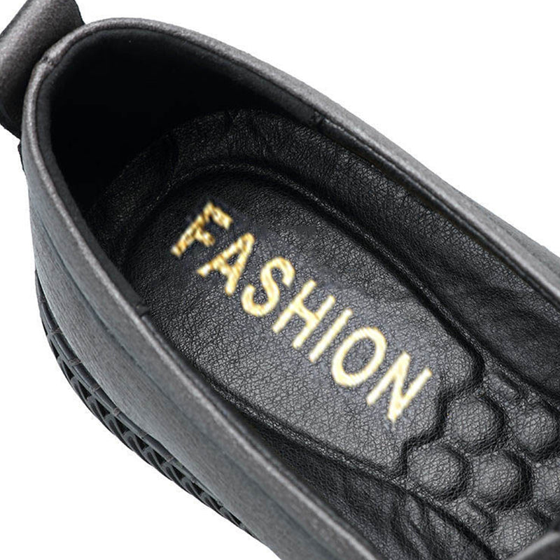 【Venta caliente】Zapatos Derby de cuero para hombre con etiqueta plateada