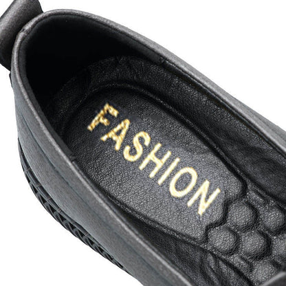 【Venta caliente】Zapatos Derby de cuero para hombre con etiqueta plateada
