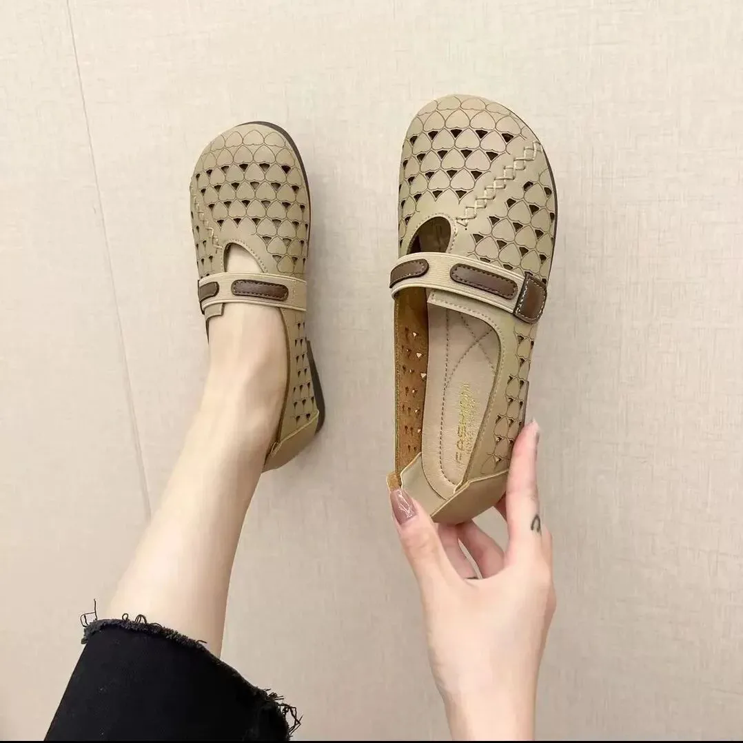 Sandalias retro sin cordones y con punta cerrada