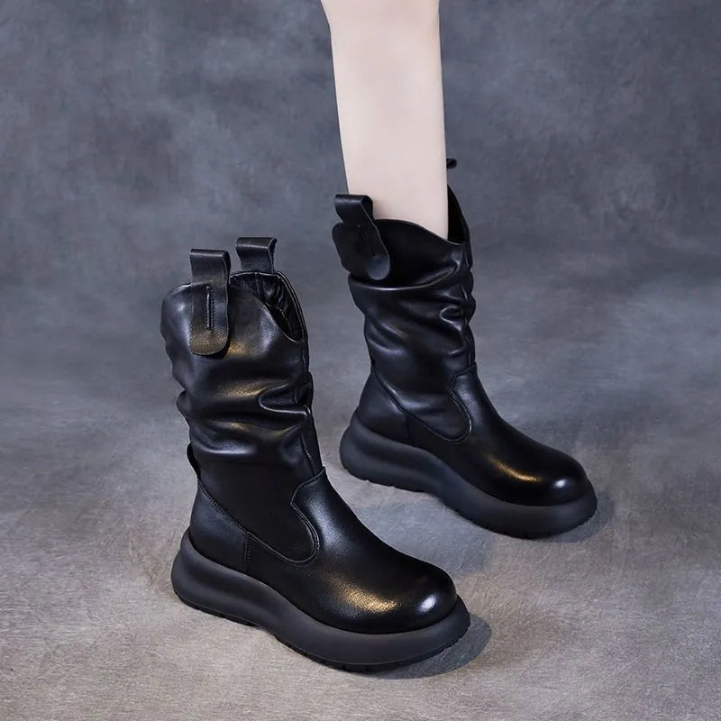 Botas de piel auténtica y suave