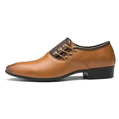 🐂Cuero🐂Zapatos de cuero británicos con costuras a cuadros