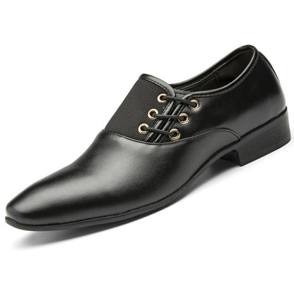 🐂Cuero🐂Zapatos de cuero británicos con costuras a cuadros