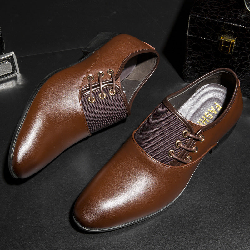 🐂Cuero🐂Zapatos de cuero británicos con costuras a cuadros