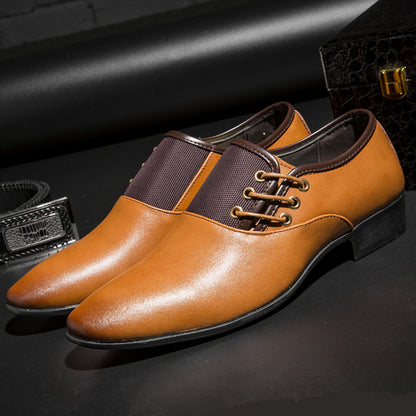 🐂Cuero🐂Zapatos de cuero británicos con costuras a cuadros