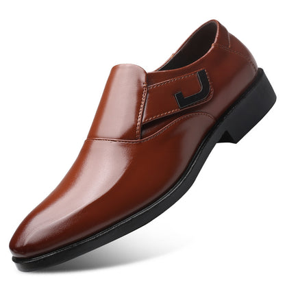 🐂Cuero🐂Zapatos de cuero estilo británico con velcro