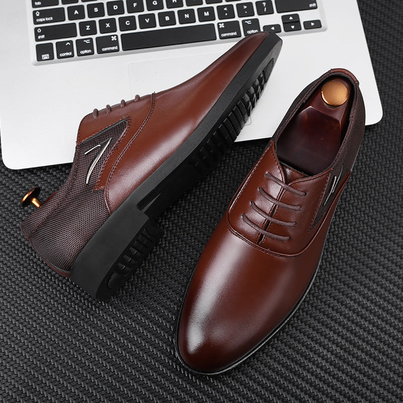 Zapatos de cuero casuales sin cordones para boda de hombre