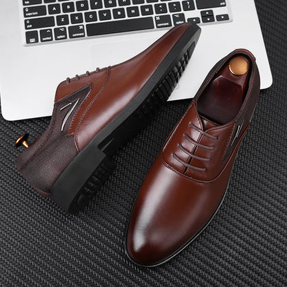 Zapatos de cuero casuales sin cordones para boda de hombre