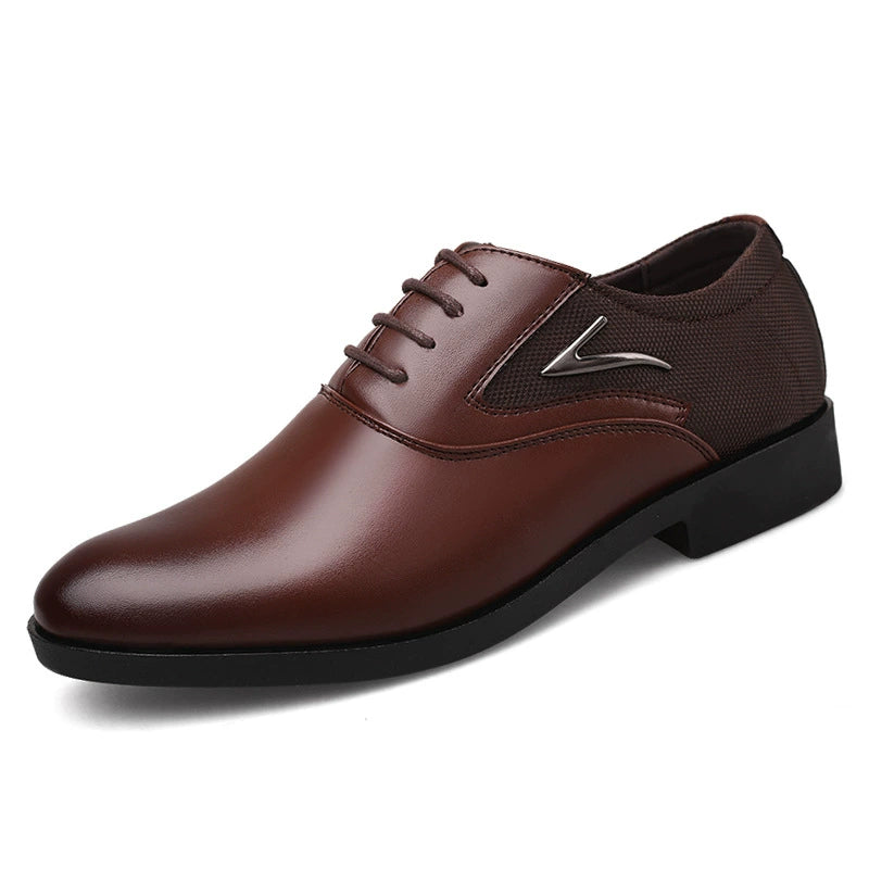 Zapatos de cuero casuales sin cordones para boda de hombre