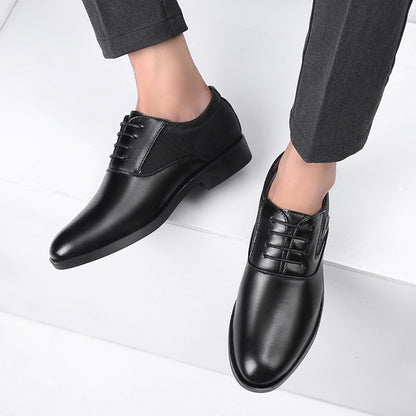 Zapatos de cuero casuales sin cordones para boda de hombre