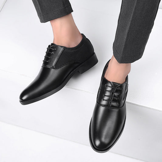 Zapatos de cuero casuales sin cordones para boda de hombre