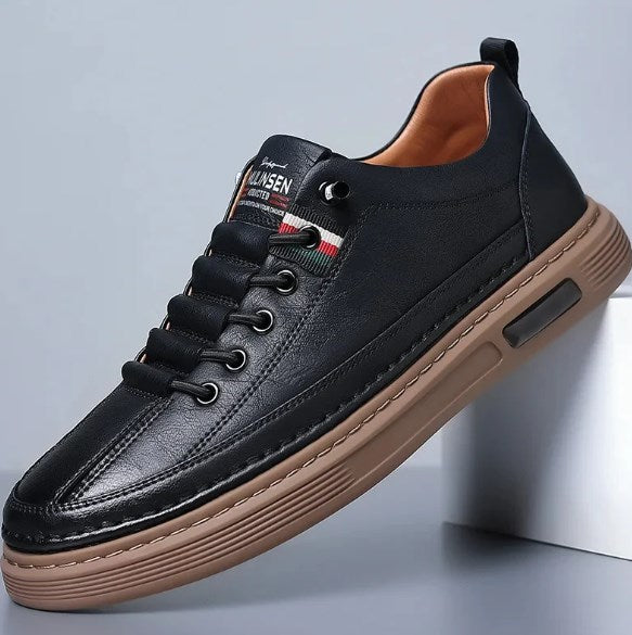 Zapatos ortopédicos de cuero de alta calidad para hombre
