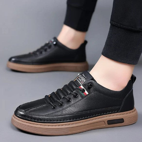 Zapatos ortopédicos de cuero de alta calidad para hombre
