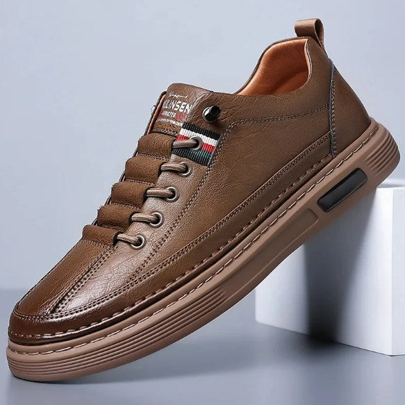Zapatos ortopédicos de cuero de alta calidad para hombre