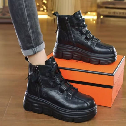 Botas de plataforma de piel vintage