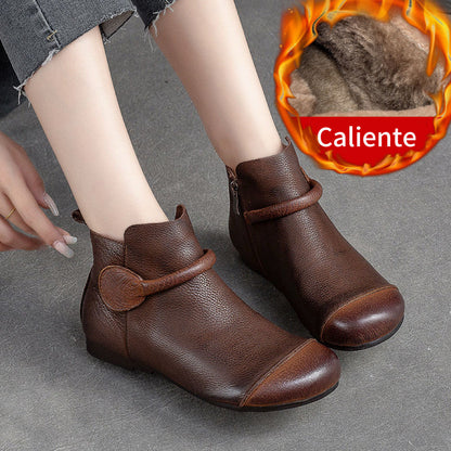Botas de cuero de suela blanda